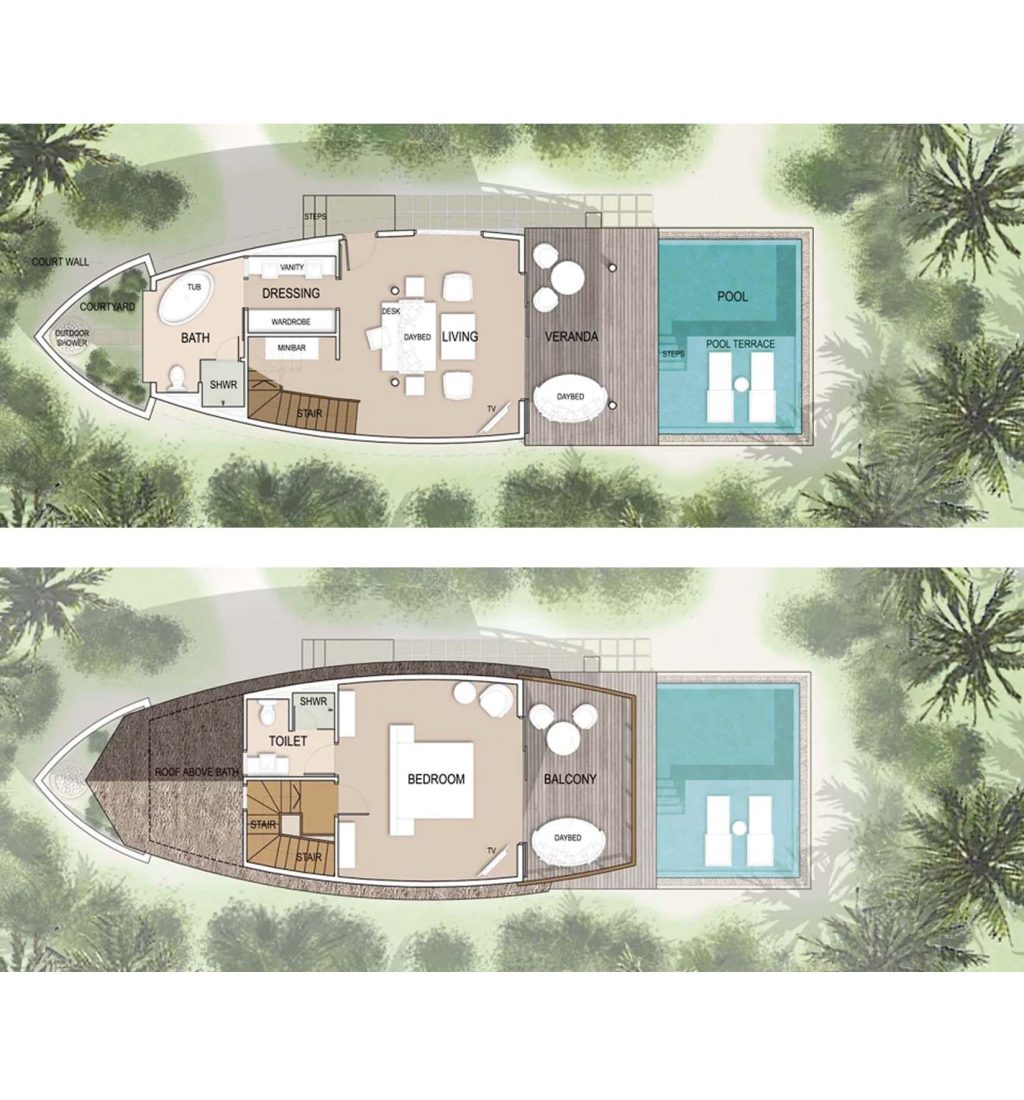 Duplex Pool Villa, Kandolhu